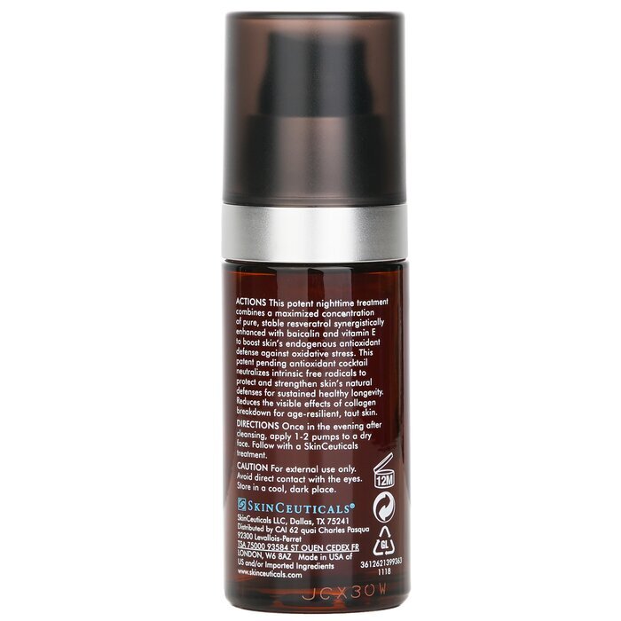 Skin Ceuticals Resveratrol B E Antioxidant Night Concentrate 30ml