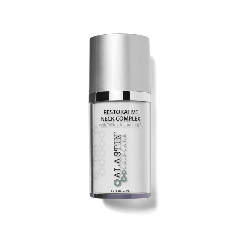 Alastin Restorative Neck Complex skincare bottle on a white background