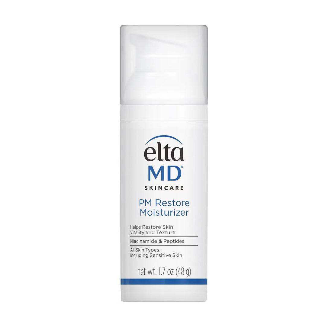 Eltma MD skincare moisturizer bottle on a white background