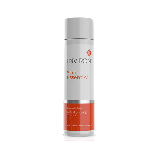 Skincare bottle labeled 'Environ Skin Essentia' on a white background