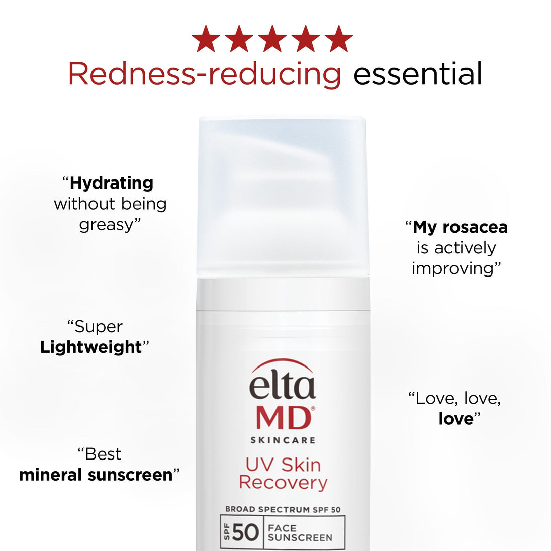 EltaMD UV Skin Recovery Broad Spectrum SPF 50 Face Sunscreen