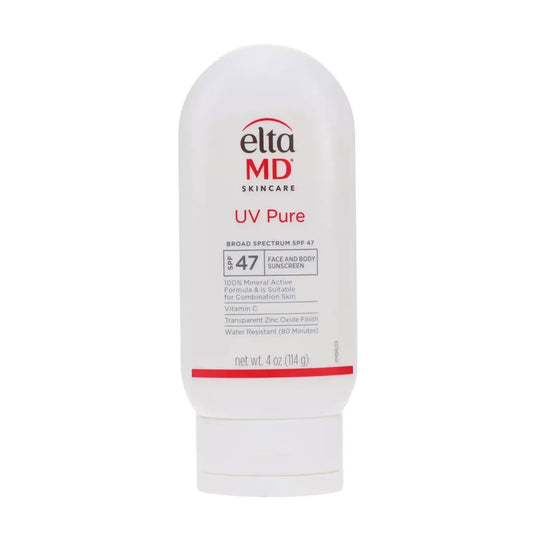 Elta MD UV Pure sunscreen tube on a white background